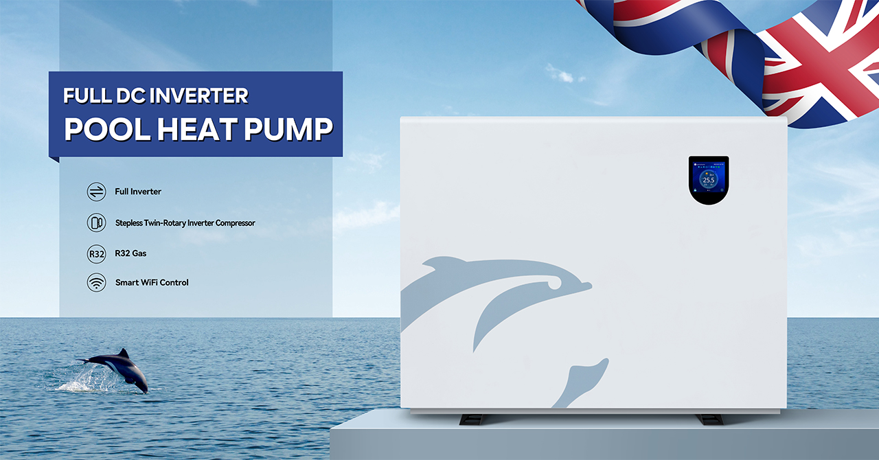 Domestic inverter heat pump pool heaters for above ground pools from